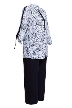 ست بالاتنه و پائین تنه حجاب مشکی زنانه رگولار Alvina - کد 834769319