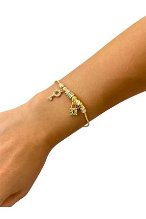 دستبند استیل (فولاد) زرد بچه گانه استیل (فولاد) clover accessory - کد 932524102