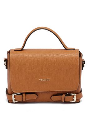 کیف پستچی قهوه ای زنانه چرم خالص Tergan - کد 891740828