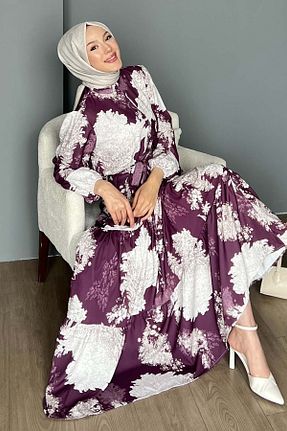 لباس حجاب بنفش زنانه رگولار benguen - کد 932634256