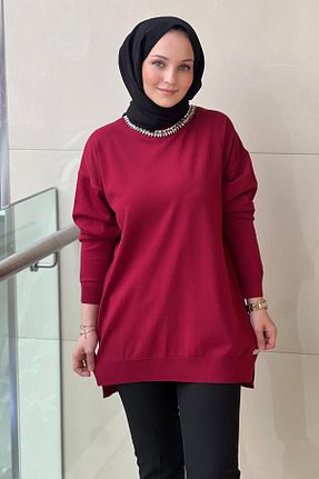 تونیک زرشکی زنانه بافتنی Missemramiss - کد 919853912