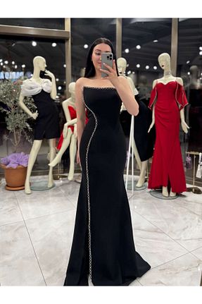 لباس مجلسی و فارغ التحصیلی مشکی زنانه پلی استر missswans - کد 932653294