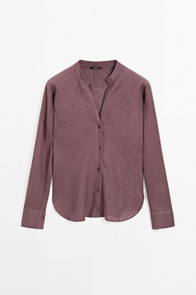 پیراهن بنفش زنانه رگولار Massimo Dutti - کد 933237335