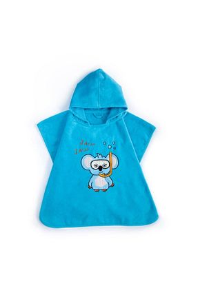 حوله پالتوئی نوزاد و کودک آبی بچه گانه پنبه ای Milk & Moo - کد 845167656