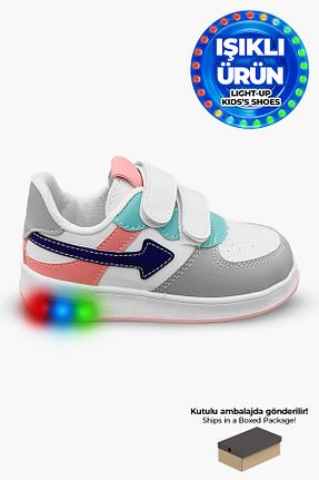کفش اسنیکر طوسی بچه گانه چسبی Beınsteps - کد 917552620