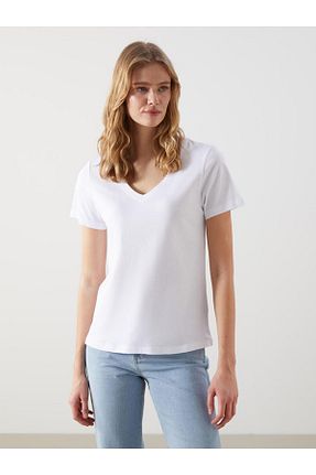 تیشرت سفید زنانه رگولار LC Waikiki - کد 933239982