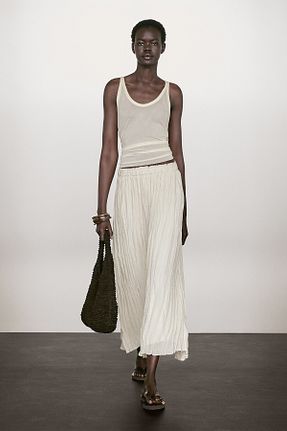 دامن بژ زنانه Liyosel Massimo Dutti - کد 927782963