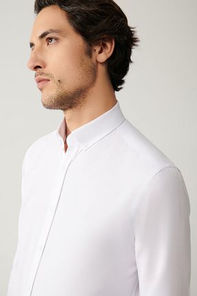 پیراهن سفید مردانه رگولار Avva - کد 64607954