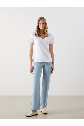 تیشرت سفید زنانه رگولار LC Waikiki - کد 933239982