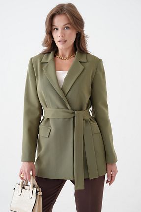 کت خاکی زنانه رگولار Saade - کد 814026156