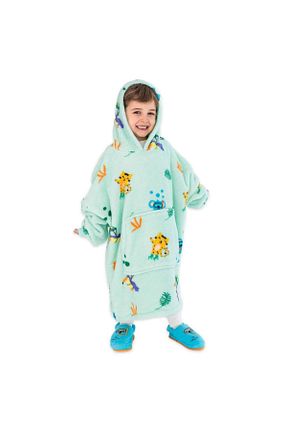 پتوی کودک و نوزاد فیروزه ای پلی استر Milk & Moo - کد 659751998