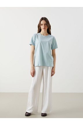 تیشرت آبی زنانه رگولار LC Waikiki - کد 891129301