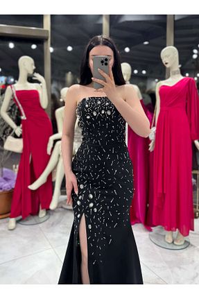 لباس مجلسی و فارغ التحصیلی مشکی زنانه پلی استر missswans - کد 932665678