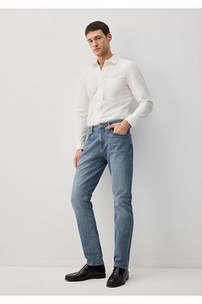 شلوار جین آبی مردانه پاچه تنگ Mavi - کد 922100401