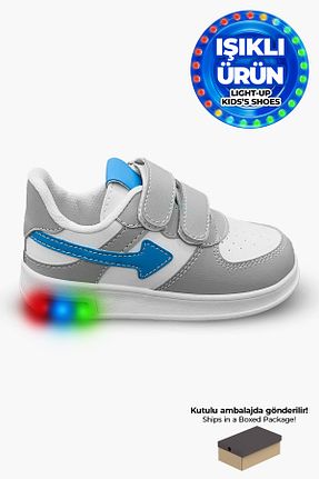 کفش اسنیکر طوسی بچه گانه چسبی Beınsteps - کد 917551923