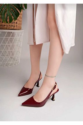 کفش استایلیتو زرشکی پاشنه نازک MODA İBO SHOES - کد 933253139