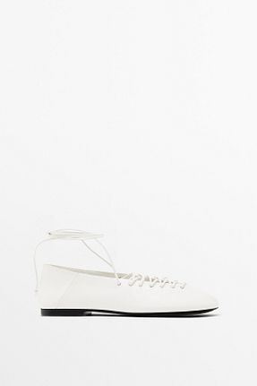 کفش کژوال سفید زنانه چرم خالص Massimo Dutti - کد 932677309