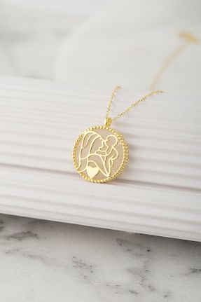 گردنبند نقره زرد زنانه 925 عیار klas gümüş - کد 931890446