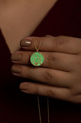 گردنبند نقره زرد زنانه 925 عیار klas gümüş - کد 931890446