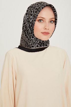 روسری آبی کرپ ساتن ابریشم Armine - کد 859109021
