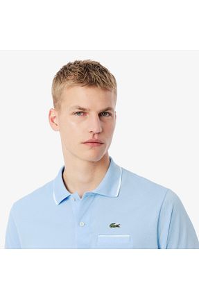 پولوشرت آبی مردانه پنبه ای Lacoste - کد 932722376
