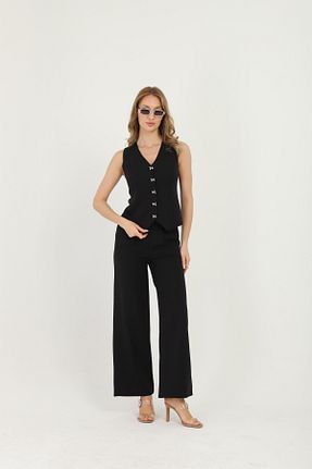 ست بالاتنه و پائین تنه مشکی زنانه بافتنی Milamia - کد 932724532