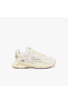 کفش اسنیکر بژ زنانه بند دار Lacoste - کد 932717808