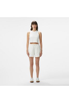 شلوارک و برمودا سفید زنانه رگولار Lacoste - کد 932717749