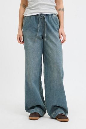 شلوار جین رنگی زنانه پاچه پهن Jack & Jones - کد 932719479