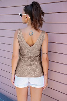 بلوز بژ زنانه ساده AQE FASHION - کد 932727825