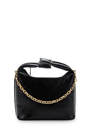 کیف دوشی مشکی زنانه چرم مصنوعی minebag - کد 932727727