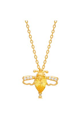 گردنبند نقره زرد زنانه 925 عیار Silveranka - کد 897414713