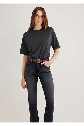 تیشرت طوسی زنانه یقه پهن Mavi - کد 920690943