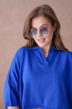 بلوز آبی زنانه ساده WOMAN VISION - کد 932734198