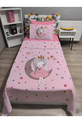 پیکه و ست پیکه تکنفره صورتی کش دار yok yok evim eve dair her şey - کد 932505196