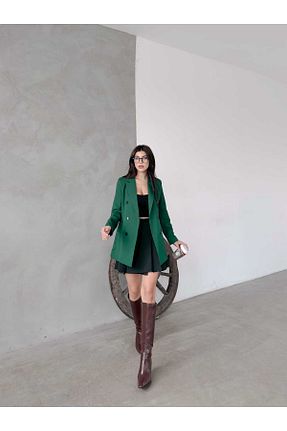کت سبز زنانه اورسایز MYGİYİMİSTANBUL - کد 932752699