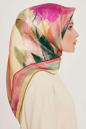 روسری سفید کرپ ساتن ابریشم Armine - کد 859108991