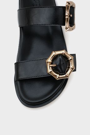 دمپائی مشکی زنانه چرم مصنوعی Capone Outfitters - کد 932756415