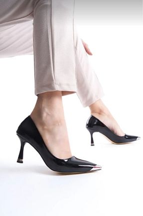 کفش پاشنه بلند کلاسیک مشکی زنانه چرم لاکی Chic Via - کد 933308617