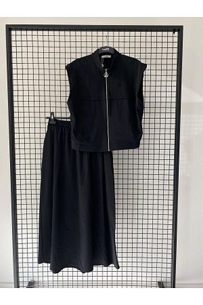 ست بالاتنه و پائین تنه حجاب مشکی زنانه Çan Armine TREND - کد 932776582