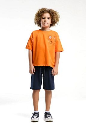 ست بالاتنه و پائین تنه نارنجی بچه گانه بافتنی U.S. Polo Assn. - کد 933325511