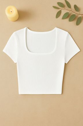 بلوز سفید زنانه ساده Stail Moda - کد 932779556
