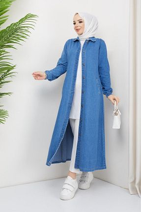 کلاه و ابایا آبی زنانه جین Pamuk Butik - کد 789217238