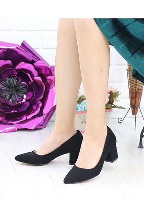 کفش پاشنه بلند کلاسیک مشکی زنانه جیر Nesil Shoes - کد 243756578