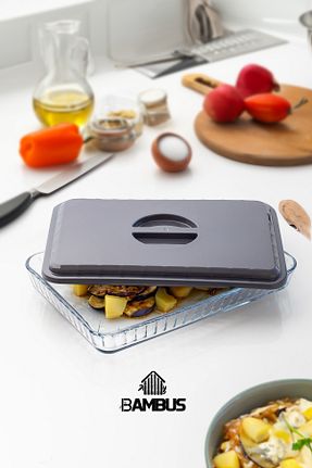 ظرف نگهداری طوسی پلاستیک Bambus Home - کد 889881329
