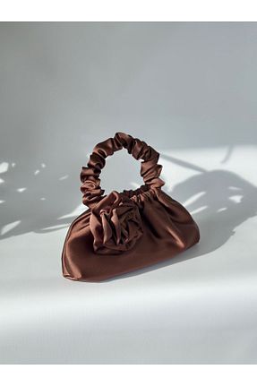 کیف پورتفوی و کلاچ قهوه ای زنانه پارچه ای posst bag - کد 932797207