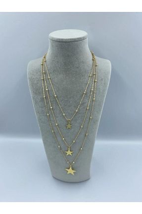گردنبند جواهر زرد زنانه روکش طلا İlraysa - کد 932792990