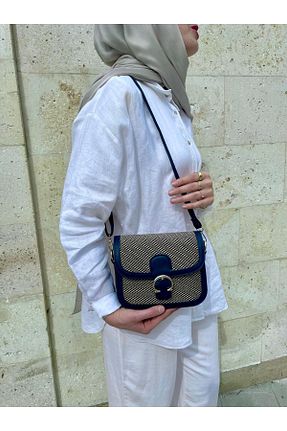 کیف دوشی سرمه ای زنانه چرم مصنوعی EBROU - کد 932797277
