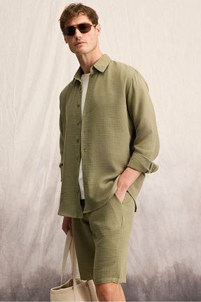 پیراهن رنگی مردانه یقه پیراهنی GRIMELANGE - کد 932793124