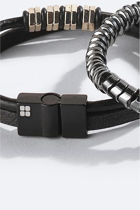 دستبند جواهر مشکی مردانه سنگ طبیعی Avva - کد 865657309